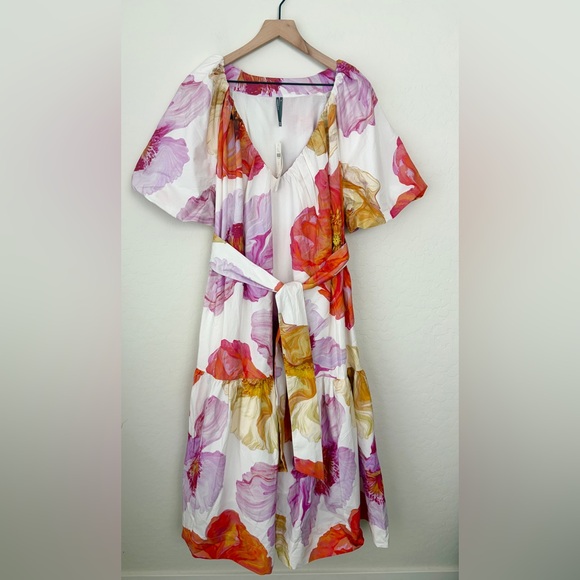 NWT By Anthropologie Short-Sleeve Midi Dress - Picture 4 of 7